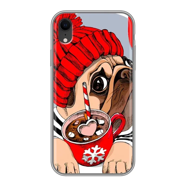 Чехол с принтом «Собачка в шапке» для iPhone Xr