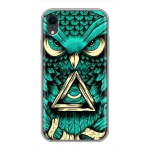 Чехол с птицами на iPhone Xr (VPrint) (Сова с глазом)