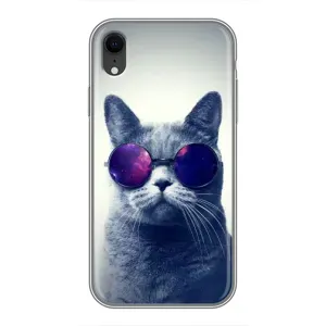 Чехол с принтом для iPhone Xr (AlphaPrint) Модные коты (Стильный кот)
