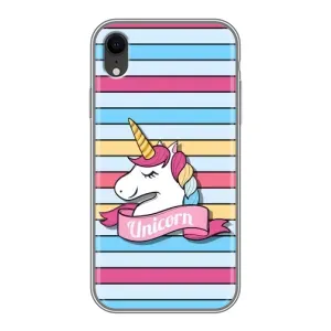 Чехол для Айфон Хр - (Единорожки - Новинки) (AlphaPrint) (Unicorn)