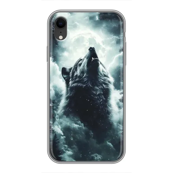 Чехол с принтом «Волк в облаках» для iPhone Xr