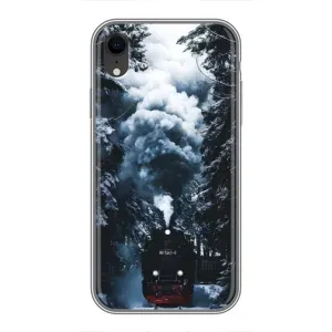 Новогодние, Праздничные Чехлы для iPhone Xr - 2024 год (Зимний поезд)