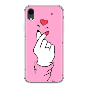 Чехол с принтом для iPhone Xr (AlphaPrint - Знак сердечка) (Знак Love)