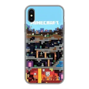 Чохол Майнкрафт на iPhone Xs Max (AlphaPrint) Minecraft (фон Minecraft)