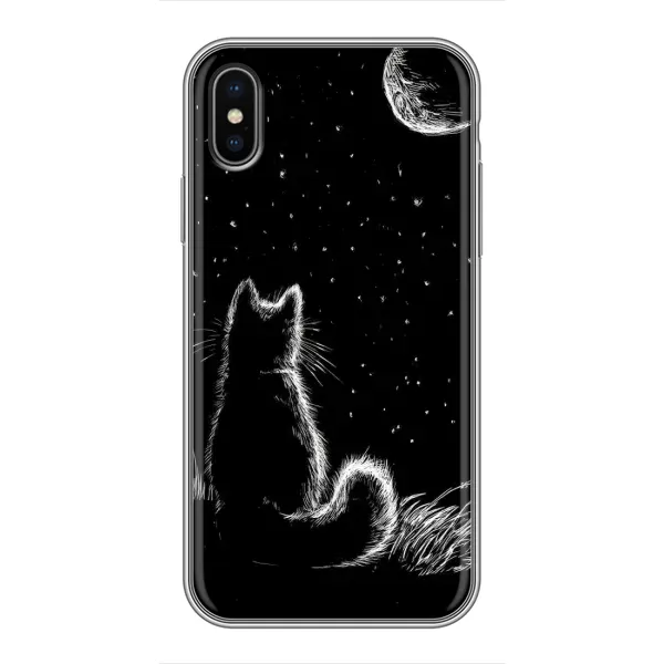 Чохол з принтом «Котик і місяць» для iPhone Xs Max