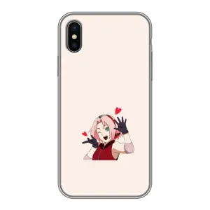 Чехлы Персонажи Аниме Наруто для iPhone Xs Max (AlphaPrint) (Лайк Сакура)