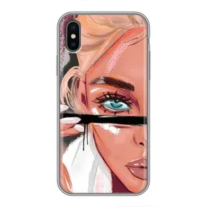 Чехол с печатью для iPhone Xs Max - (Мода) (AlphaPrint) (Макияж)