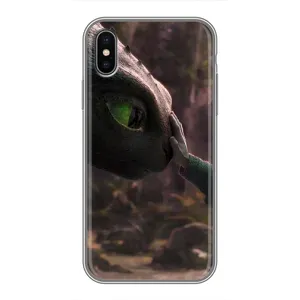 Чехол как приручить дракона на iPhone Xs Max (Сцена с драконом)