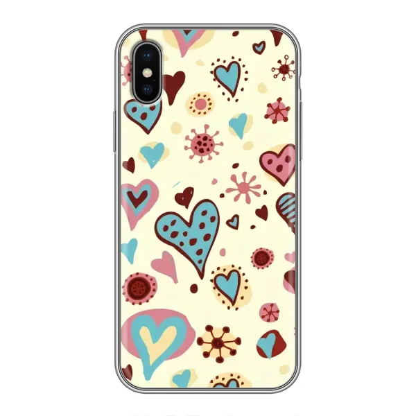 Чехол с принтом «Сердечки» для iPhone Xs Max