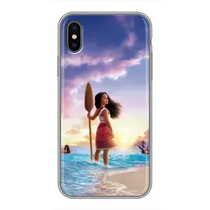 Чехол с мультфильмом Моана iPhone Xs Max (Моана с веслом)