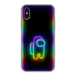 Чехол Амонг Ас для iPhone Xs Max (AlphaPrint) (Яркий скин)