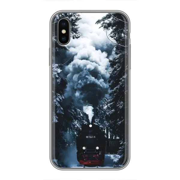 Чехол с принтом «Зимний поезд» для iPhone Xs Max