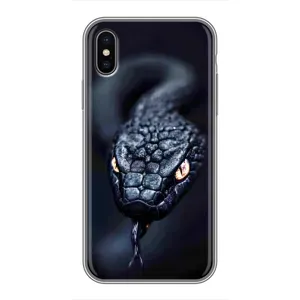 Чохол з картинкою 'Хижаки' для iPhone Xs Max (Чорна змія)