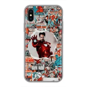 Чохли з героями Марвел iPhone Xs (VPrint) (Айронмен)