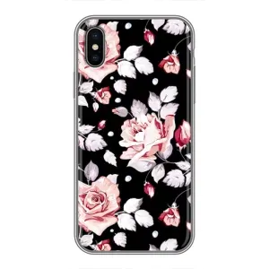 Чохли з квітами для iPhone Xs (VPrint) (Квіти на чорному)