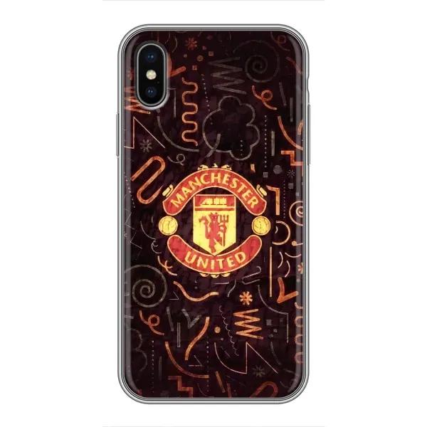 Чехол с принтом «эмблема МЮ» для iPhone Xs