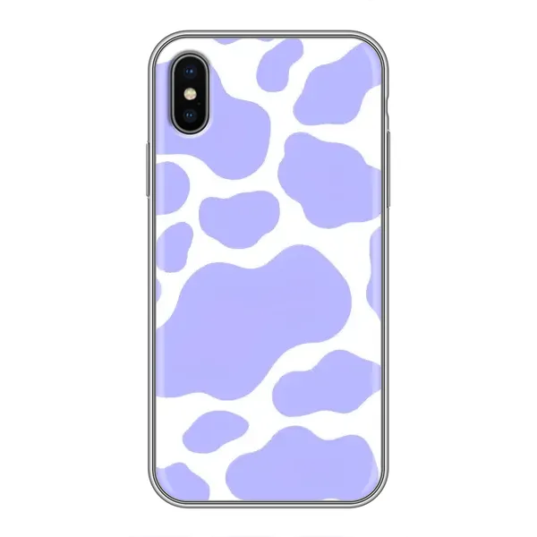 Чехол с принтом «Фиолетова Буренка» для iPhone Xs