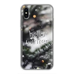 Новорічні, Святкові Чохли для iPhone Xs - 2024 год (Hello winter)