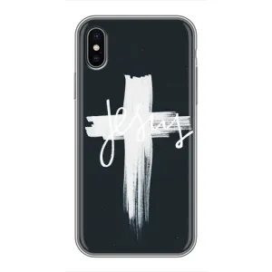 Чехол для iPhone Xs (AlphaPrint) - (Христианские) (Иисус)