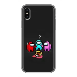 Чехол Амонг Ас для iPhone Xs (AlphaPrint) (Импостер)