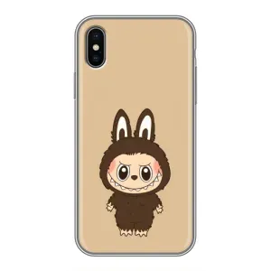 Чехол с Лабубу на iPhone Xs (Bored Ape в красном)