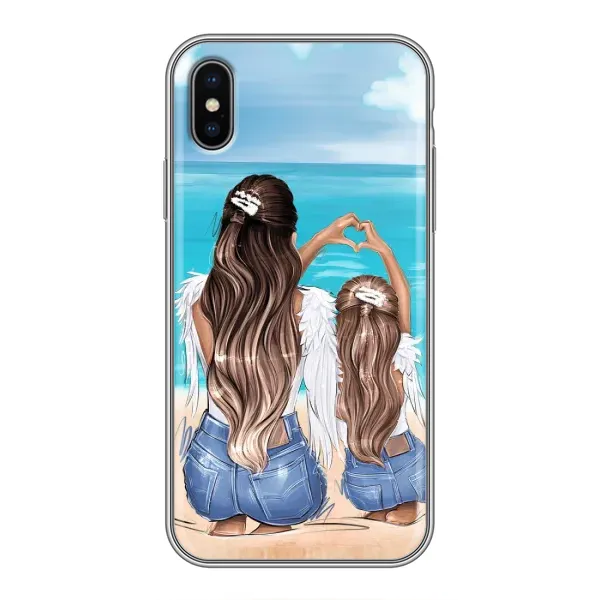 Чехол с принтом «Мама с доченькой» для iPhone Xs