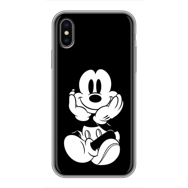 Чехол с принтом «Микки на черном» для iPhone Xs