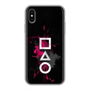 Чехол с принтом «Символы Игра кальмара» для iPhone Xs