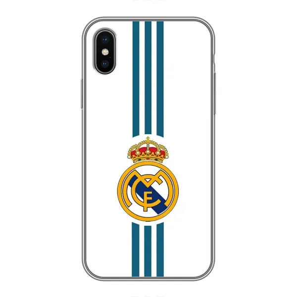 Чехол с принтом «Реал Мадрид на белом» для iPhone Xs
