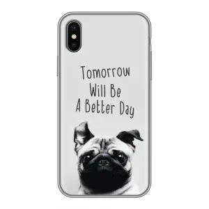 Чохли з собаками для iPhone Xs (VPrint) (Смішний Мопс)