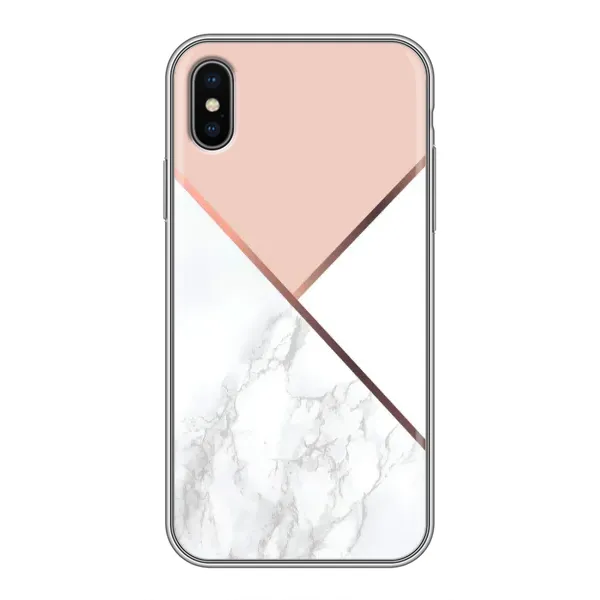 Чехол с принтом «Тройной мрамор» для iPhone Xs