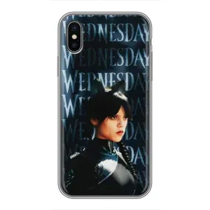 Чохли Венсдей на iPhone Xs Уенсдей (AlphaPrint) (Венздей кішка)
