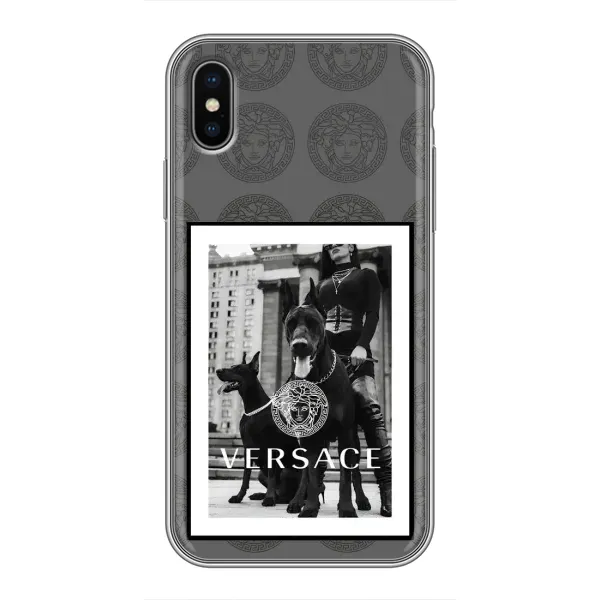 Чехол с принтом «Версаче» для iPhone Xs