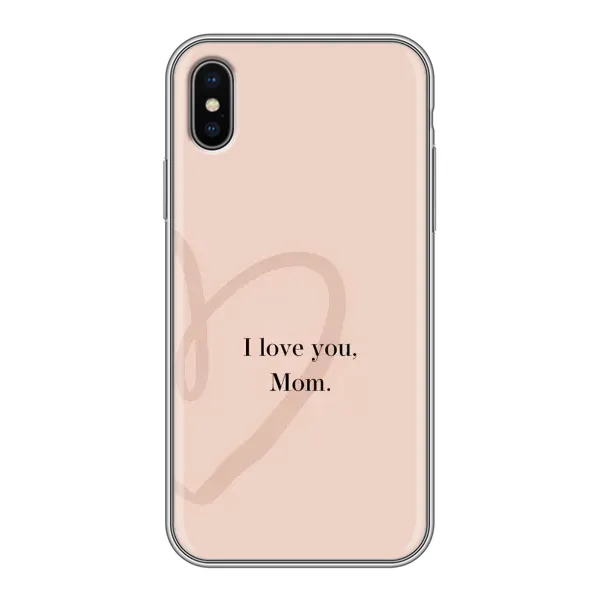 Чехол с принтом «Сердце маме» для iPhone Xs