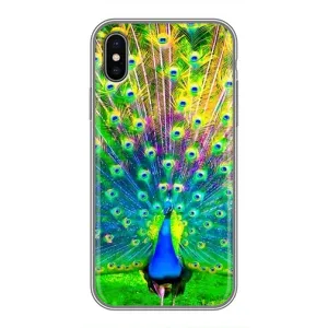 Чохол з пташками на iPhone Xs (VPrint) (Яскравий Павлин)