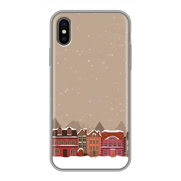 Чехол с принтом «Зимний город» для iPhone Xs