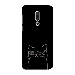 Чехол с рисунком кот на Meizu 15 Plus (Равнодушный кот)