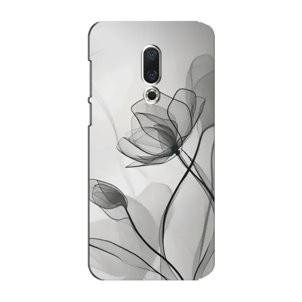 Чехол с принтом «Черные цветы» для Meizu 15 Plus Чехол с принтом «Черные цветы» для Meizu 15 Plus