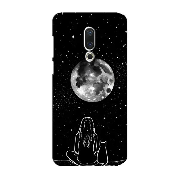 Чехол с принтом «Девушка с котом» для Meizu 15 Plus