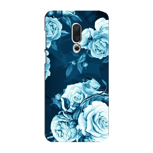 Чехол с принтом «Голубые Бутоны» для Meizu 15 Plus Чехол с принтом «Голубые Бутоны» для Meizu 15 Plus