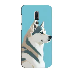 Чехол с Хаски для Meizu 15 Plus - (AlphaPrint) (Хаски арт)