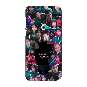 Чехол Гра в кальмара для Meizu 15 Plus (Коллаж Игра кальмара)