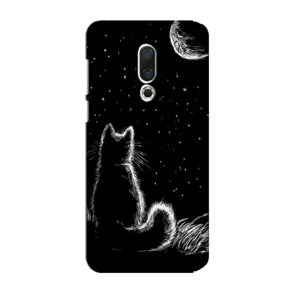 Чехол с принтом «Котик и луна» для Meizu 15 Plus