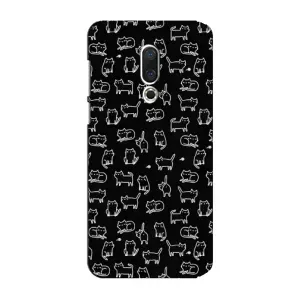Чехол с принтом для Meizu 15 Plus (AlphaPrint) Модные коты (Меленькие котики)