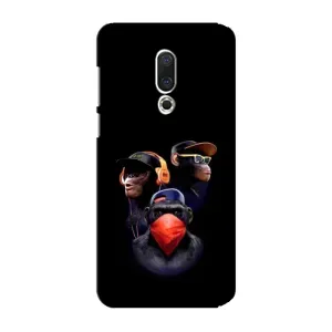 Чехол с Обезьянами Meizu 15 Plus - (AlphaPrint) (Три обезьяны)