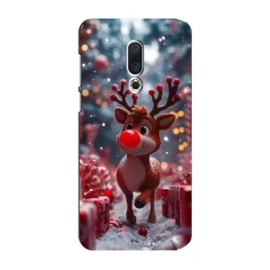 Яркий чехол для Meizu 15 Plus с Зимними Оленятами (Олень среди подарков)