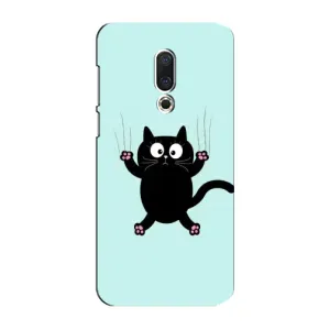 Чехол с принтом для Meizu 15 Plus (AlphaPrint) Модные коты (Падающий кот)