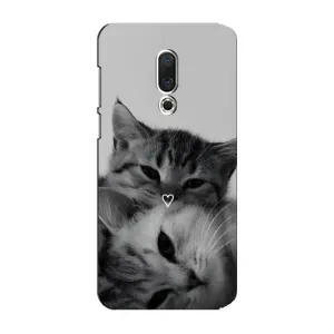 Чехол с рисунком кот на Meizu 15 Plus (Пара котов)