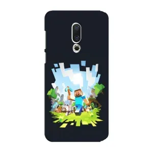 Чехол Майнкрафт на Meizu 15 Plus (AlphaPrint) Minecraft (персонажи Minecraft)