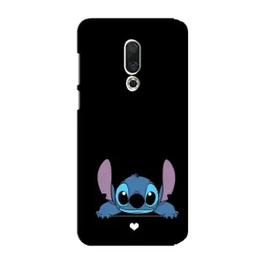 Чехол с принтом Стич на Meizu 15 Plus (Стич на черном)